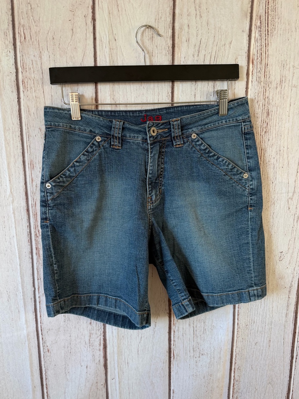 Jag Jeans Womens Size 8 Blue Denim Bermuda Walking Shorts Size 8